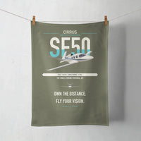 Thumbnail for Cirrus Vision Jet G2+ design on green army towel