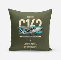 Thumbnail for Cessna 162 Skycatcher design on green army pillow