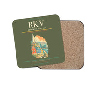 Thumbnail for Reykjavík Airport (RKV) design on green army 1 piece coaster