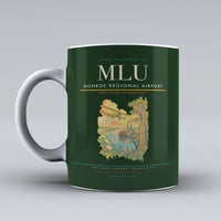 Thumbnail for Monroe Regional Airport (MLU) airport code design on dark green ceramic mug