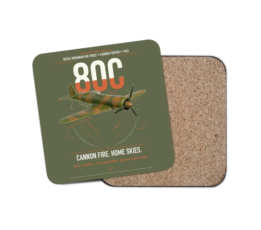 IAR 80C design on green army 1 piece coaster