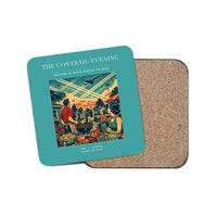 Thumbnail for The Contrail Evening - Designed Coasters design on turquoise 1-piece