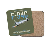 Thumbnail for F-94C Starfire design on green army 1 piece coaster