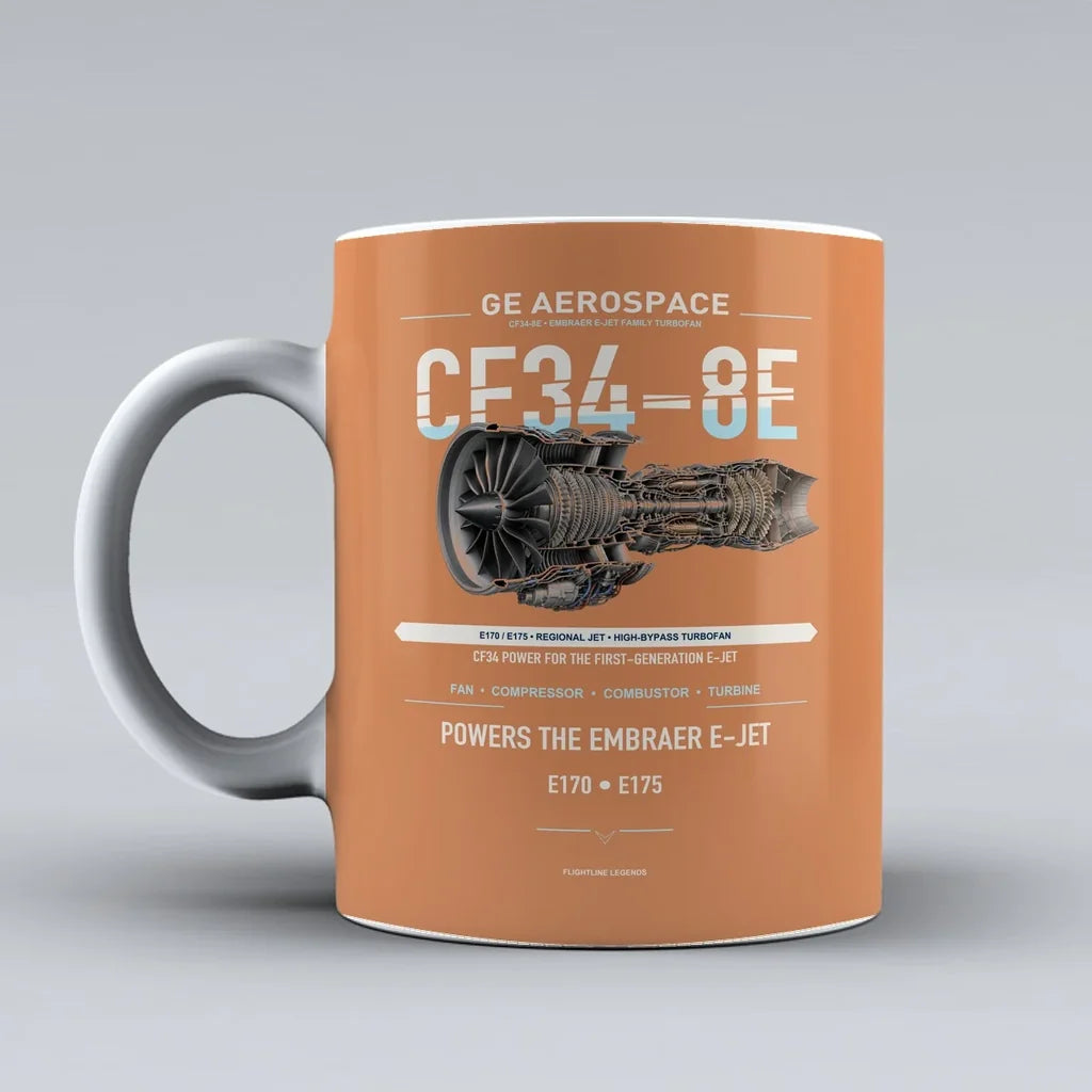 Mug design on orange cf34 8e
