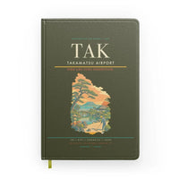 Thumbnail for Takamatsu Airport (TAK) design on green army notebook