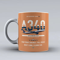 Thumbnail for A340-600 Mug design on orange airbus