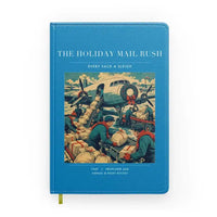 Thumbnail for VINTAGE G4255 - The Holiday Mail Rush - Designed Notebooks design on turquoise
