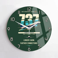Thumbnail for Boeing 737-900ER design on dark green no frame wall clock