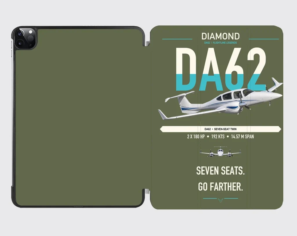 Diamond DA62 design on green army ipad tablet case