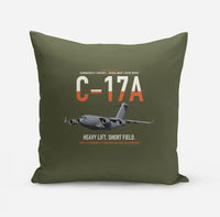 Thumbnail for C-17A Globemaster III design on green army pillow