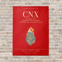Thumbnail for Chiang Mai International Airport CNX - Canvas Framed - Red