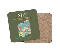 Thumbnail for Lamezia Terme International Airport (SUF) design on green army 1 piece coaster