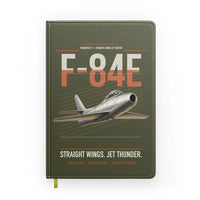 Thumbnail for F-84E Thunderjet design on green army notebook