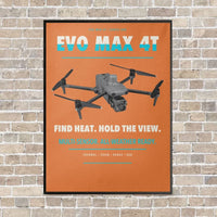 Thumbnail for Autel EVO Max 4T vertical canvas print - framed - orange background