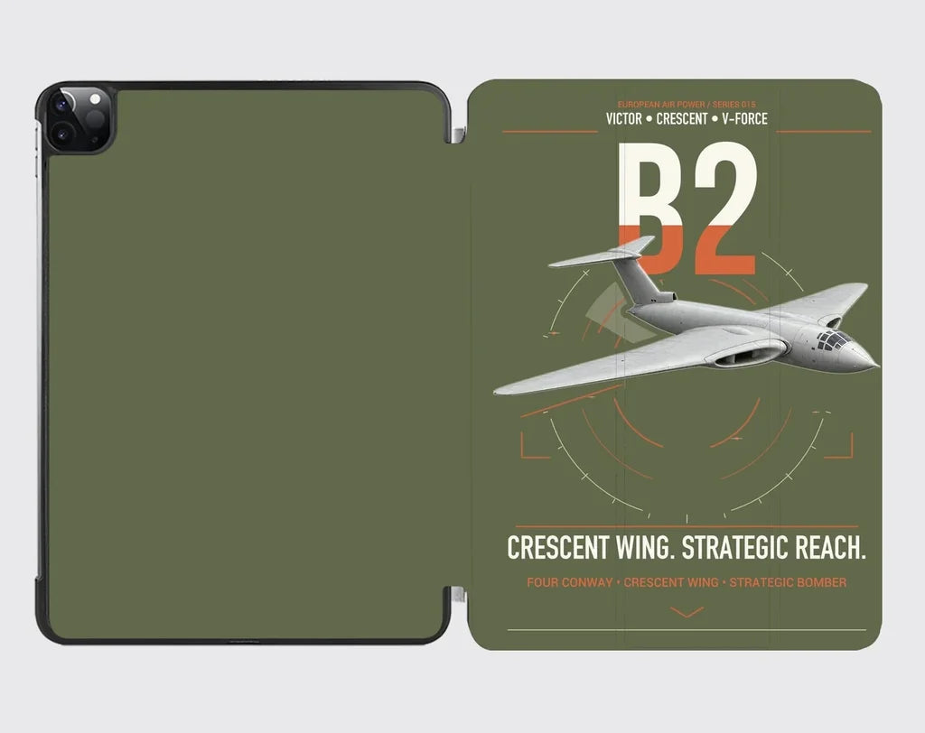 Handley Page Victor B2 design on green army ipad tablet case