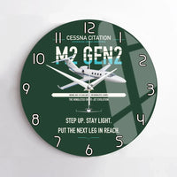 Thumbnail for Cessna Citation M2 Gen2 design on dark green no frame wall clock