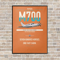 Thumbnail for Piper M700 Fury vertical canvas print - framed - orange background