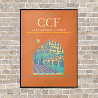 Thumbnail for Carcassonne Airport CCF - Canvas Framed - Orange