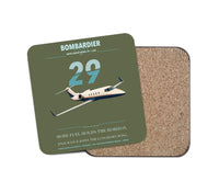 Thumbnail for Bombardier Learjet 29 design on green army 1 piece coaster