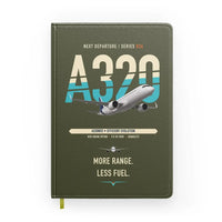 Thumbnail for Airbus A320neo design on green army notebook