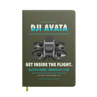 Thumbnail for DJI Avata design on green army notebook