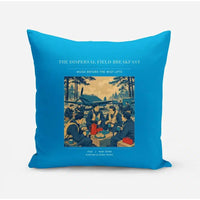 Thumbnail for VINTAGE G4511 - The Dispersal Field Breakfast - Designed Pillows design on turquoise