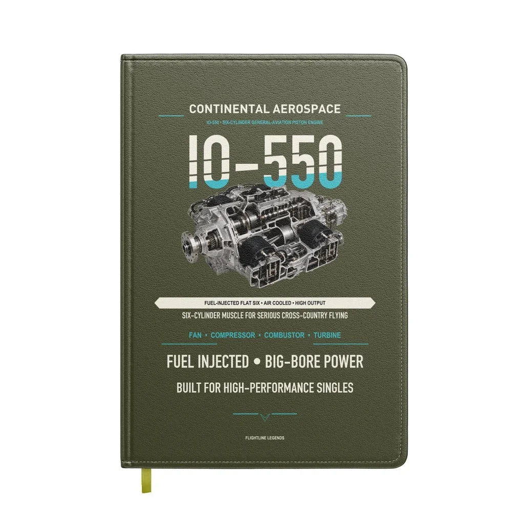 IO-550 design on green army notebook