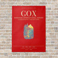 Thumbnail for Manohar International Airport Mopa GOX - Canvas Framed - Red