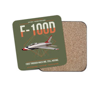 Thumbnail for F-100D Super Sabre design on green army 1 piece coaster