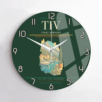 Thumbnail for Tivat Airport (TIV) design on dark green no frame wall clock
