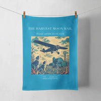 Thumbnail for VINTAGE G4479 - The Harvest Moon Mail - Designed Towels design on turquoise