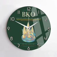 Thumbnail for Modibo Keita International Airport (BKO) design on dark green no frame wall clock