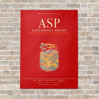 Thumbnail for Alice Springs Airport ASP - Canvas Framed - Red