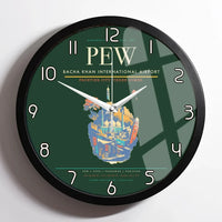 Thumbnail for Bacha Khan International Airport PEW Wall-Clock Framed - Dark Green