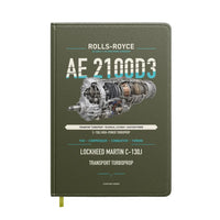 Thumbnail for AE 2100D3 design on green army notebook