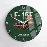 Thumbnail for F-15E Strike Eagle design on dark green no frame wall clock