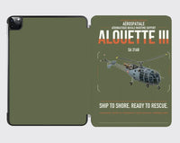 Thumbnail for Aérospatiale SA 316B Alouette III design on green army ipad tablet case