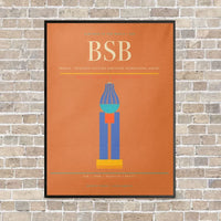 Thumbnail for Brasilia - Presidente Juscelino Kubitschek International Airport BSB - Canvas Framed - Orange