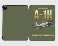 Thumbnail for A-1H Skyraider design on green army ipad tablet case