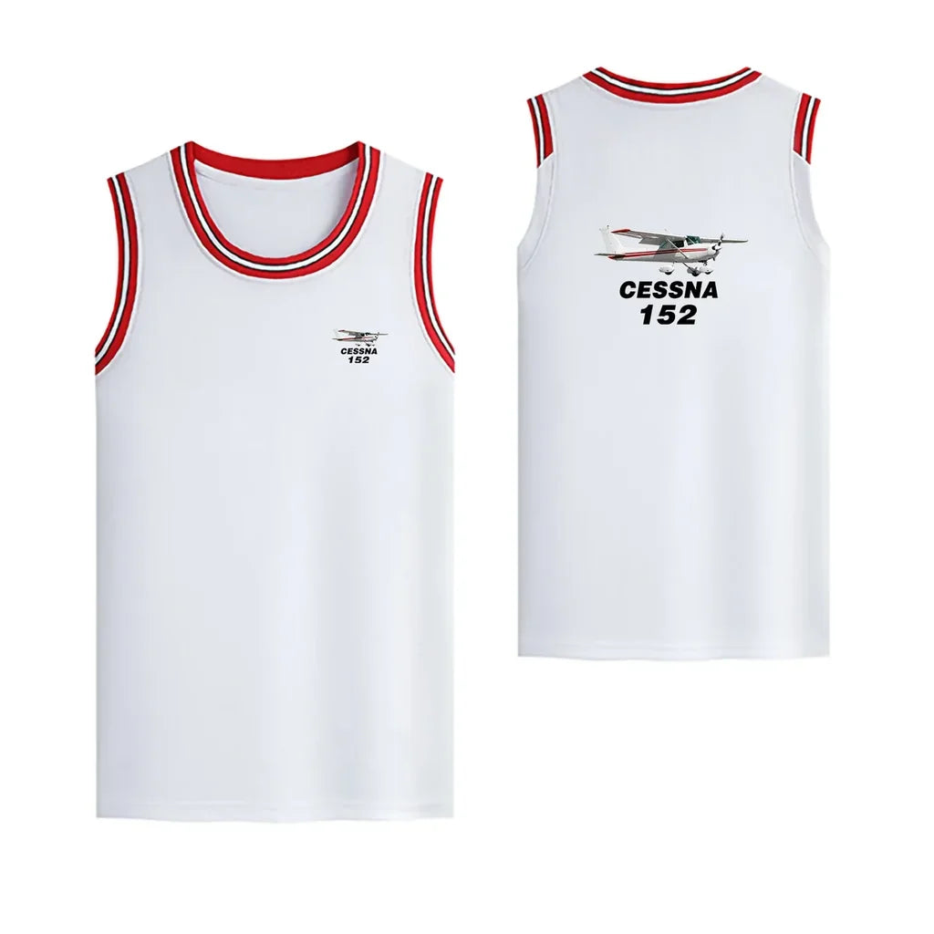 The Cessna 152 Designed Basketball Style Sports Tank Tops - view 14
