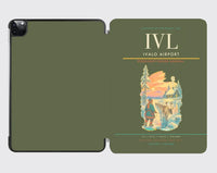 Thumbnail for Ivalo Airport (IVL) design on green army ipad tablet case