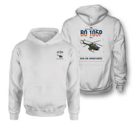 Thumbnail for MBB BO 105P PAH-1 design on white double-side hoodie, double-side print