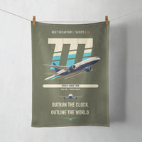 Thumbnail for Boeing 777-200LR design on green army towel