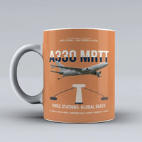 Thumbnail for Airbus A330 MRTT design on orange ceramic mug, double-side print