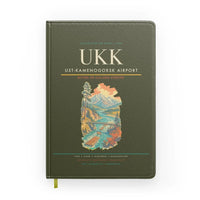 Thumbnail for Ust-Kamenogorsk Airport (UKK) design on green army notebook