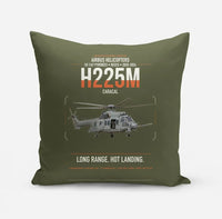 Thumbnail for Airbus Helicopters H225M Caracal design on green army pillow