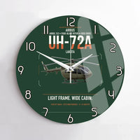 Thumbnail for Airbus UH-72A Lakota design on dark green no frame wall clock