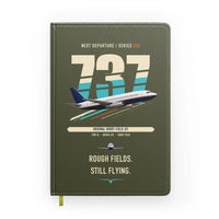 Thumbnail for Boeing 737-200 design on green army notebook