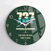Thumbnail for Boeing 737 MAX 10 design on dark green no frame wall clock