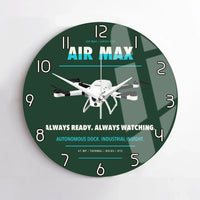 Thumbnail for Percepto Air Max design on dark green no frame wall clock
